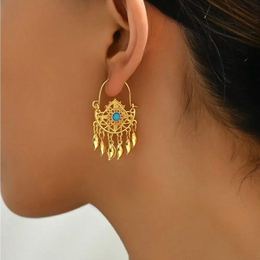Bohemian hoop earrings A1024